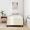 vidaXL Cadre de lit avec matelas Cr&egrave;me 100 x 200 cm Faux cuir