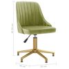 vidaXL Chaises pivotantes &agrave; manger lot de 4 vert clair velours