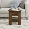 vidaXL Table basse ch&ecirc;ne marron 40x40x42 cm bois d'ing&eacute;nierie