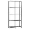 H&S Collection &Eacute;tag&egrave;re murale &agrave; 4 niveaux 78x30x170 cm noir