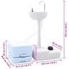 vidaXL Toilette de Camping 2 pcs Bleu et Blanc