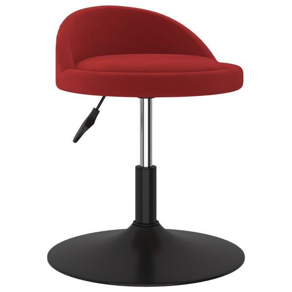 vidaXL Chaises pivotantes &agrave; manger lot de 2 Rouge bordeaux Velours