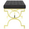 vidaXL Banc 99 cm Noir Velours et acier inoxydable
