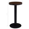 vidaXL Table de bistro Marron foncé 40 cm MDF