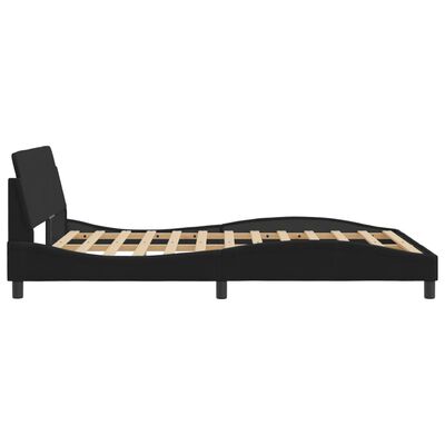 vidaXL Cadre de lit sans matelas noir 140x190 cm velours