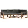 vidaXL Ensemble de canap&eacute;s d'ext&eacute;rieur 4 pc Naturel et Anthracite