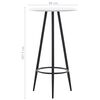 vidaXL Ensemble de bar 5 pcs Similicuir Blanc