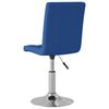 vidaXL Chaises pivotantes &agrave; manger lot de 2 bleu tissu