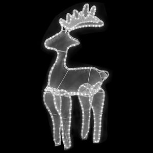 vidaXL D&eacute;coration de No&euml;l de renne avec maille 306 LED 60x24x89 cm