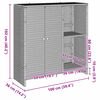vidaXL Armoire de rangement avec porte Marron 100 x 36 x 102 cm Rotin