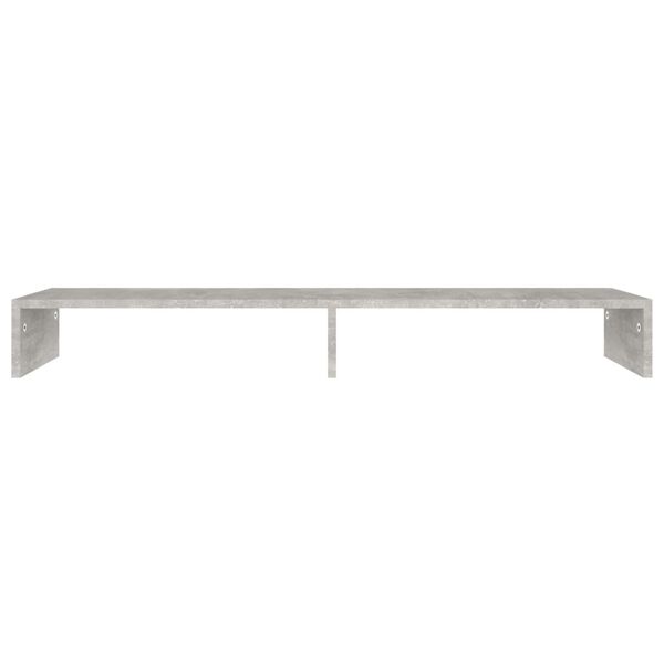 vidaXL Support de moniteur Gris b&eacute;ton 110x23,5x9 cm Bois d'ing&eacute;nierie