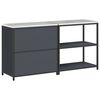 vidaXL Ensemble de rangement cuisine avec &eacute;tag&egrave;re 2 pcs Anthracite