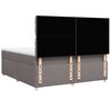 vidaXL Sommier &agrave; lattes de lit avec matelas Taupe 180x200 cm Tissu
