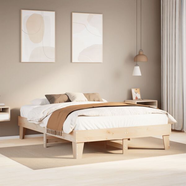 vidaXL Cadre de lit sans matelas 150x200 cm bois de pin massif