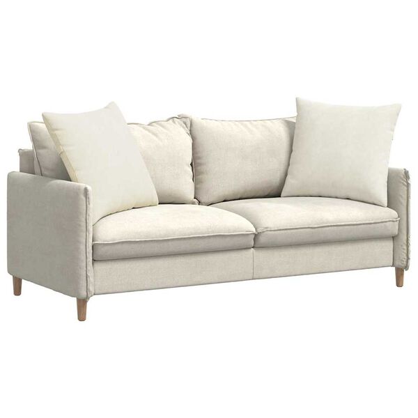 vidaXL Coussins de canap&eacute; 2 pcs Cr&egrave;me 80 x 80 cm