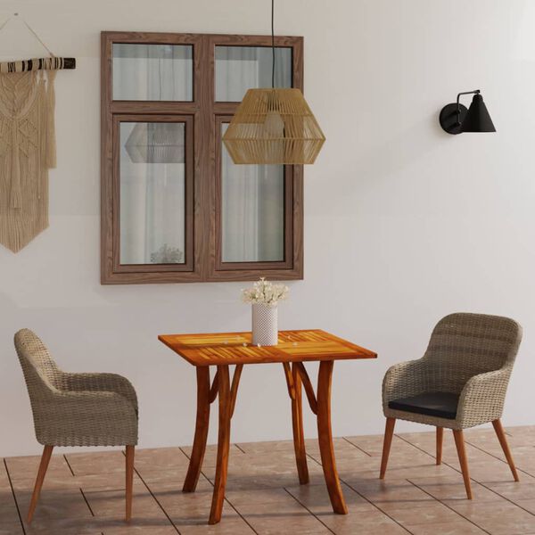 vidaXL Ensemble &agrave; manger de jardin 3 pcs Marron