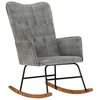 vidaXL Chaise &agrave; bascule gris vintage toile