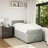 vidaXL Sommier &agrave; lattes de lit et matelas Gris clair 90x190 cm Velours