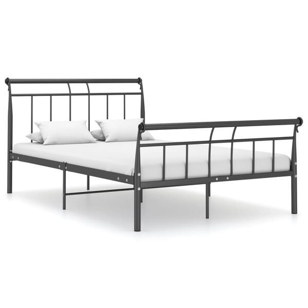 vidaXL Cadre de lit sans matelas noir m&eacute;tal 120x200 cm
