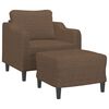 vidaXL Fauteuil avec repose-pied Marron 60 cm Tissu