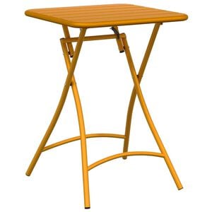 vidaXL Table bistrot Moutarde 55 x 55 x 72,5 cm Acier rev&ecirc;tu de poudre