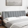 vidaXL Coussin de t&ecirc;te de lit Hanko gris clair 180 cm tissu