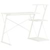 vidaXL Bureau avec &eacute;tag&egrave;re Blanc 116x50x93 cm