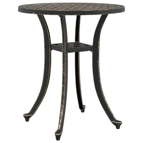 vidaXL Table de jardin bronze &Oslash;48x53 cm aluminium coul&eacute;