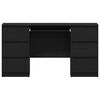 vidaXL Bureau Ch&ecirc;ne noir 140 x 50 x 76 cm Bois d'ing&eacute;nierie
