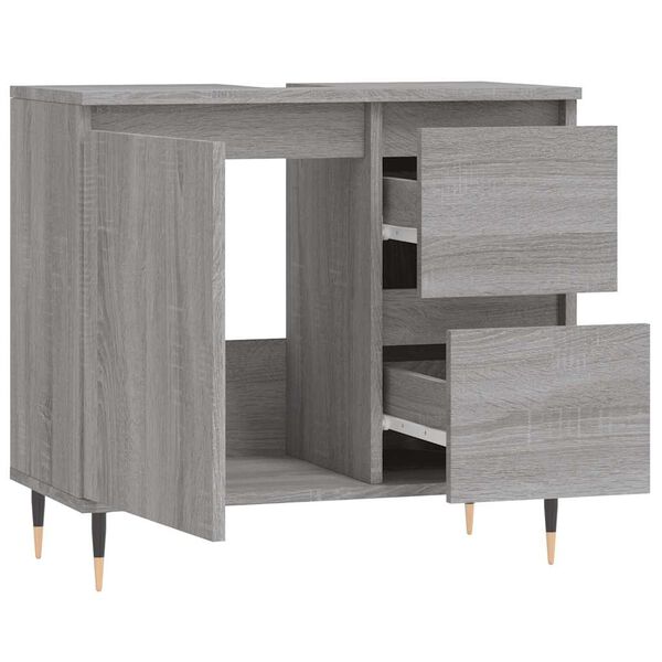 vidaXL Armoire de bain sonoma gris 65x33x60 cm bois d'ing&eacute;nierie