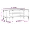 vidaXL Meuble TV noir 121x35x45 cm bois d'ing&eacute;nierie et fer