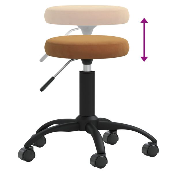 vidaXL Tabouret de massage Velours Marron