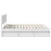 vidaXL Cadre de lit Blanc 200 x 200 cm Bois d'ing&eacute;nierie