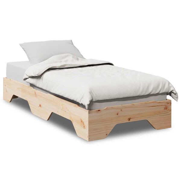 vidaXL Cadre de lit sans matelas empilable 80x200 cm bois massif