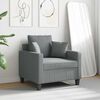 vidaXL Fauteuil Gris clair 60 cm Tissu