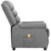 vidaXL Fauteuil de massage Gris Similicuir
