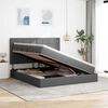 vidaXL Lit avec rangement et LED Gris fonc&eacute; 180 x 200 cm Polyester