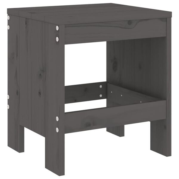 vidaXL Ensemble &agrave; manger de jardin 5pcs gris bois massif de pin