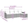 vidaXL Ensemble de canap&eacute; de jardin 5 pcs Gris clair polyrotin