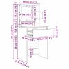 vidaXL Tables de maquillage pour chambre Gris b&eacute;ton 80 x 39,6 x 135 cm