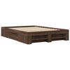 vidaXL Cadre de lit sans matelas ch&ecirc;ne marron 140x200 cm