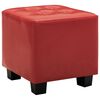 vidaXL Chaise cabriolet avec repose-pied Rouge Similicuir