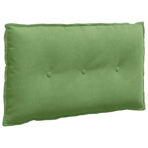 vidaXL Coussin de Dos Vert clair 80 x 50 cm Tissu en velours c&ocirc;tel&eacute;