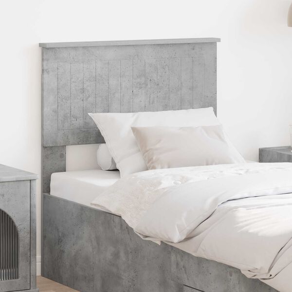 vidaXL T&ecirc;te de lit Gris b&eacute;ton 75 cm Bois d'ing&eacute;nierie