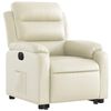 vidaXL Fauteuil inclinable &eacute;lectrique cr&egrave;me similicuir