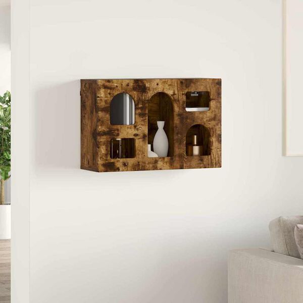 vidaXL Armoire suspendue Ch&ecirc;ne fum&eacute; 60 x 20 x 40 cm Bois d'ing&eacute;nierie