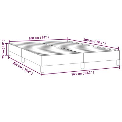 vidaXL Cadre de lit sans matelas noir 160x200 cm similicuir