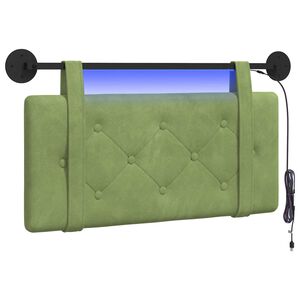 vidaXL T&ecirc;te de lit suspendue Vert clair Velours