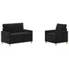 vidaXL Ensemble de Canap&eacute;s 2 pcs Noir Polyester