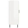 vidaXL Buffet Blanc brillant 69,5x34x90 cm Bois d'ing&eacute;nierie